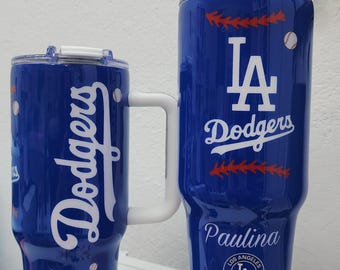 40 oz. Dodgers Tumbler: Customizable Vinyl Stickers