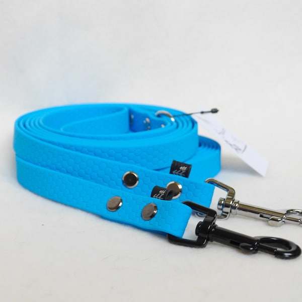 Waterproof HEXA coated leash | 16mm wide | many colors | dog lead | easy clean
