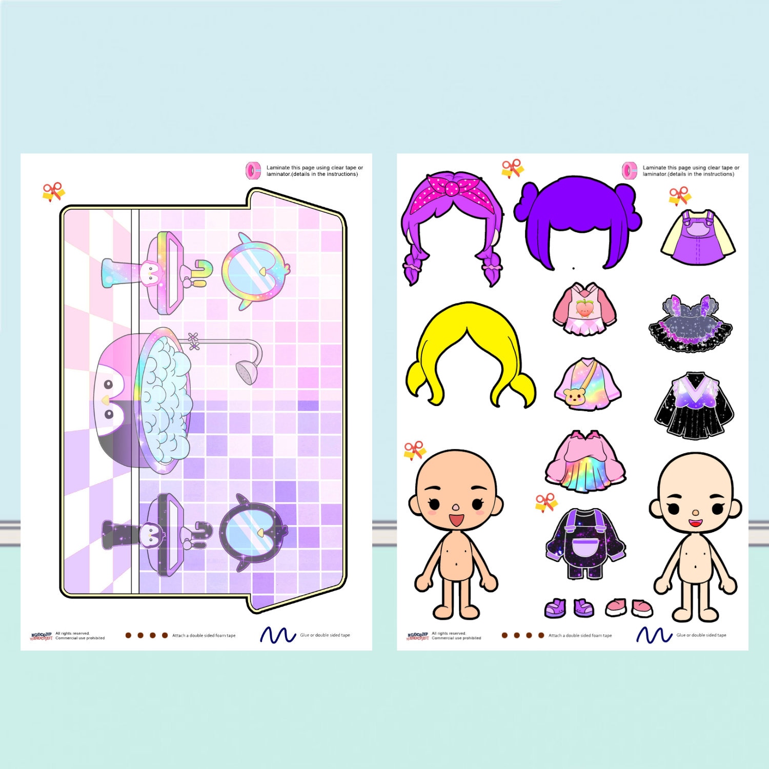 Printables Dollhouse Toca Boca Purple, Buys Book, DIY Crafts ...