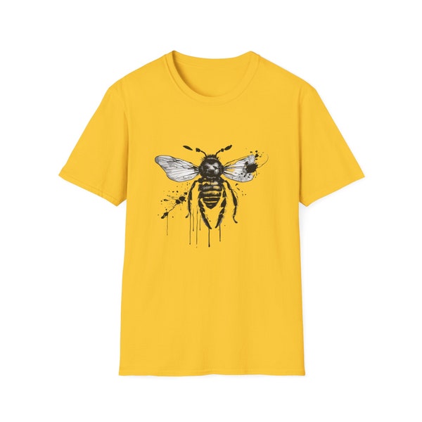 Inkblot art Honey Bee Unisex Softstyle T-Shirt