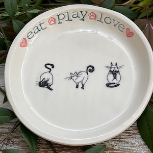Bol pour chat en céramique fait main