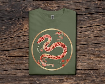 Chinese new year shirt, Year of the Snake, Snake shirt, 2025, Lunar new year, Snake gift, Celebration shirt, Snake 2025