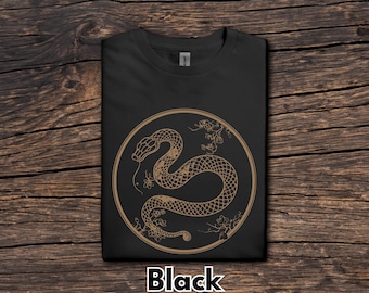 Year of the Snake 2025 Shirt, Chinese New Year Design, Gold Snake Tee, Zodiac Celebration Tee, Lunar New Year Apparel, Gift for her, Wisdom