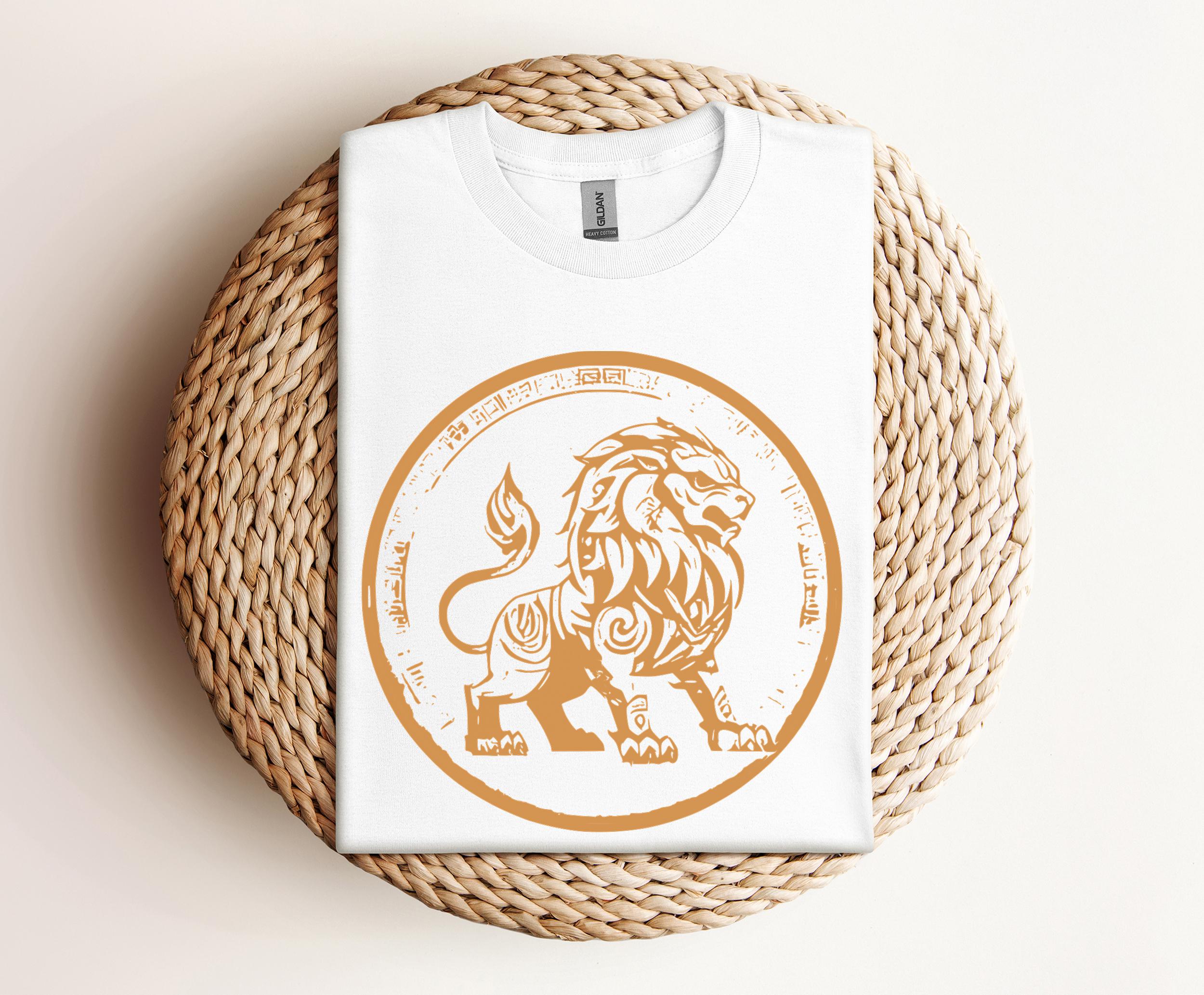 Fierce Leo sterrenbeeld shirt, krachtig astrologisch cadeau, draagtas maanteken, gedurfde leeuw verjaardag shirt, leeuw sterrenbeeld ronde hals, hemelse lange mouw