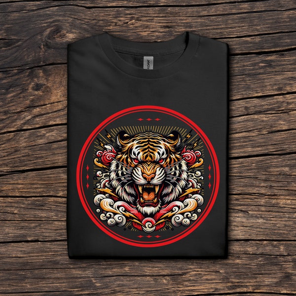 Chinese new year shirt, Year of the Tiger, Tiger shirt, 2024, Lunar new year, Tiger gift, Fierce Tiger zodiac, gift for her, gift for him