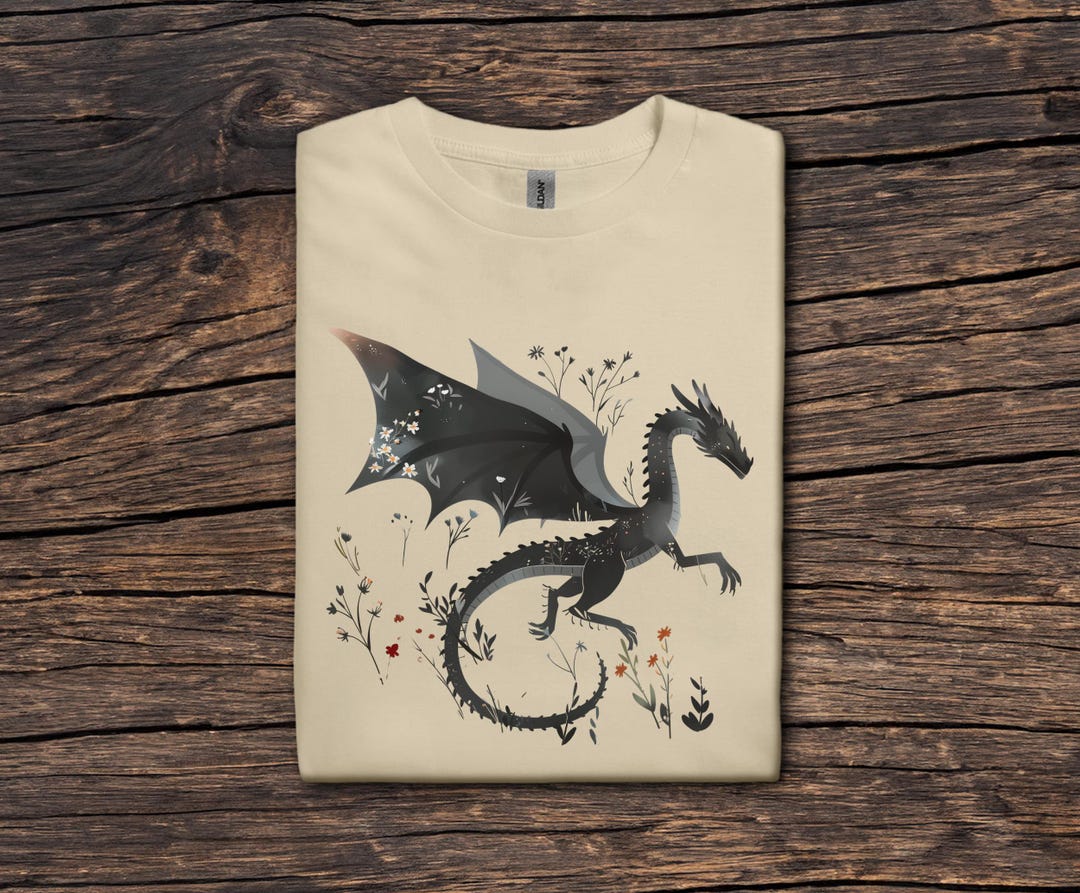 Dragon Queen Black Grunge Tee main image 0
