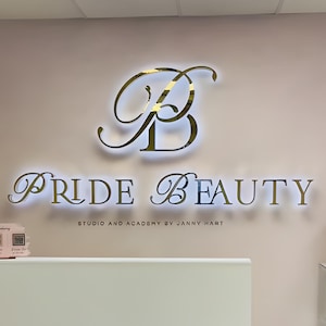Custom Business Sign, Salon Reception Sign, 3D Logo Sign, Business Signboard, Metal Sign, Illuminated Sign, Spa Decor Sign, Backlit Letters