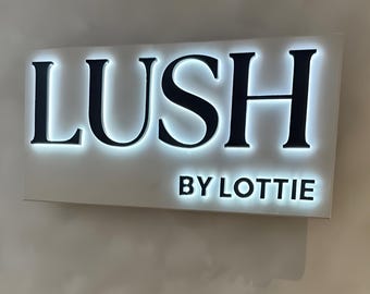 Custom Backlit Metal Sign, 3D LED Business Signboard, Salon Sign, Restaurant Sign, Laser Cut Business Logo, Office Sign, Illuminated Letters