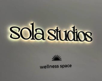 Custom Business Sign, Storefront Sign, 3D Metal Logo Sign, Beauty Salon Sign, Light Up Sign, Studio Sign, Personalized Logo Sig For Business