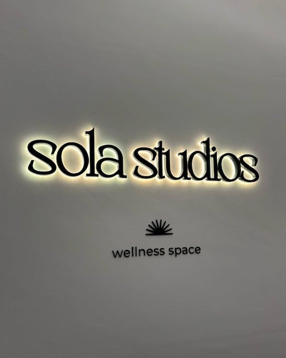 Custom Business Sign, Storefront Sign, 3D Metal Logo Sign, Beauty Salon Sign, Light Up Sign, Studio Sign, Logo Sig For Business