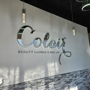 Custom Backlit Metal Sign, Salon Logo Sign, LED Reception Sign, 3D Business Signboard, Storefront Sign, Boutique Sign, Halo Lit image 7