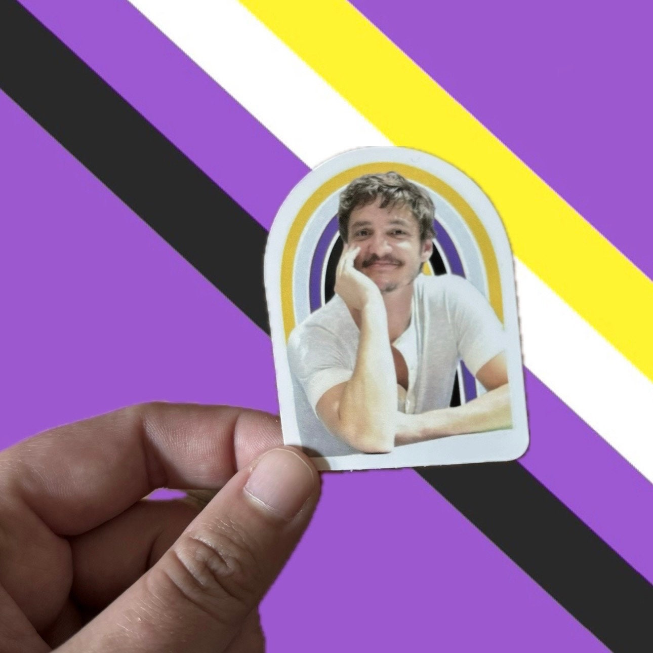 Pedro Pascal Sticker LGBTQ Colors - Etsy