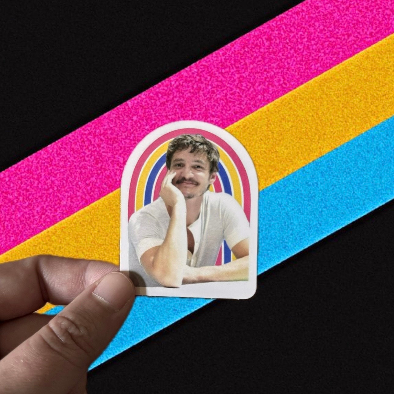 Pedro Pascal Sticker LGBTQ Colors - Etsy