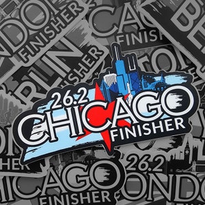 Adesivo di finitura della maratona di Chicago