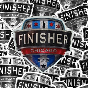 Adesivo distintivo per finisher della maratona di Chicago