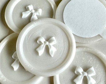 Sello de cera de lazo para sobre de invitación de boda, recuerdo de fiesta, plano de asientos, decoración de espejo, elegante sello de cera, juego de sellos prefabricados para despedida de soltera, personalizado