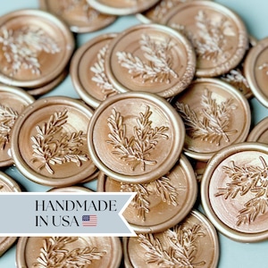 Lakzegelsticker antiek gouden lakzegel groen zelfklevende lakzegelstempel botanische premade zegelstempel vakantie cadeaulabel elegante cadeauverpakking