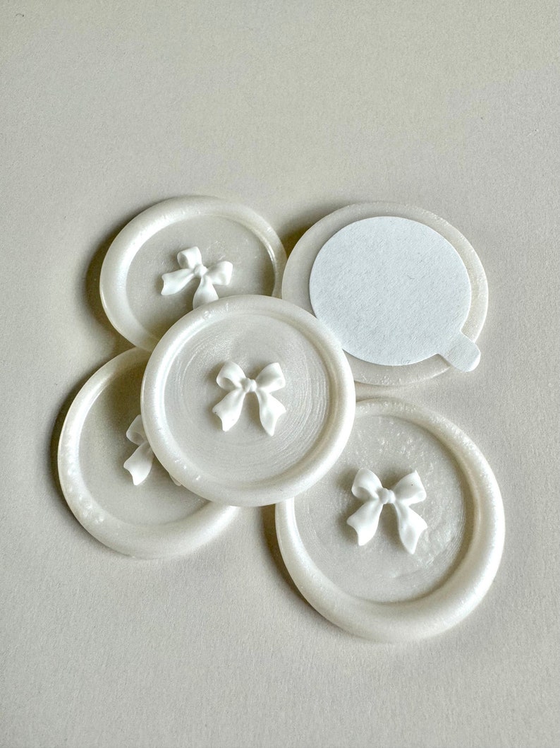 Wedding Bow Wax Seal Sticker DIY Bride Bow Wedding Bow Charm Coquette