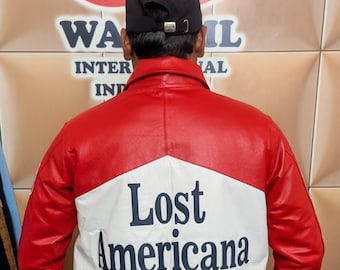 Giacca di pelle ispirata a MGK, stile streetwear punk biker, stile americano perduto.