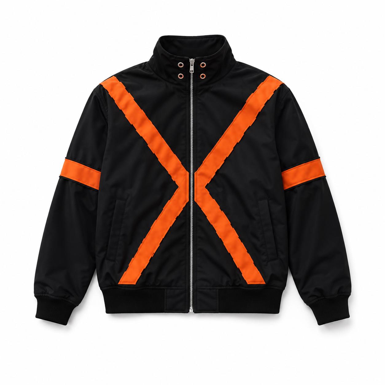 Katsuki Bakugo Jacket, Anime Bomber, Black Orange Cosplay costume Halloween Gift for Anime Fans