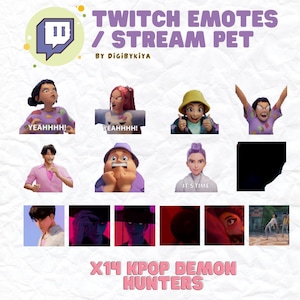 Animated Twitch Emote, KPOP Demon Hunter, Huntrix, Saja Boys Cute Emotes, Anime - Ready to Use for Streamers