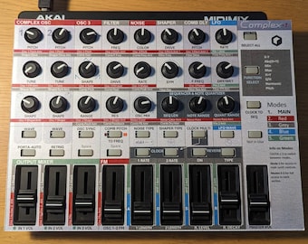 Complex-1 - Akai Midimix Controller Overlay for Reason. Midi Mapping file included.