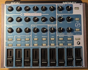 Subtractor Synth - Akai MidiMix Controller Overlay for Reason. Midi Mapping included.