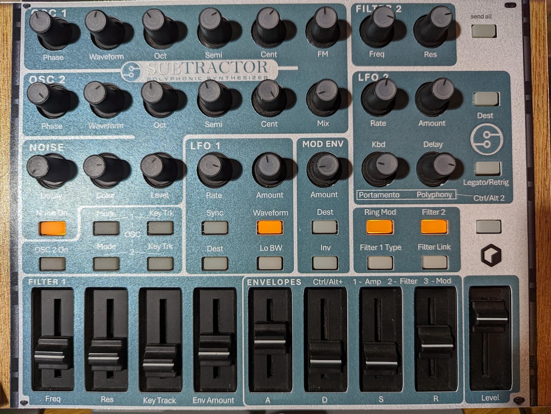 Subtractor Synth - Akai Midimix Controller Overlay for