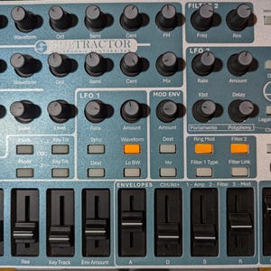 Subtractor Synth - Akai MidiMix Controller Overlay for Reason. Midi Mapping included.