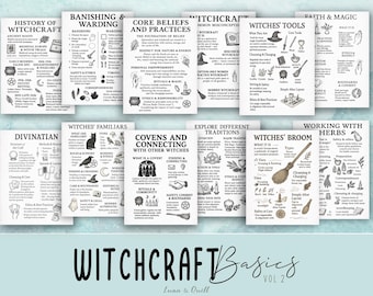 Book of Shadows Printable Grimoire Pages – Witchcraft Journal Spell Book Kit (PDF)