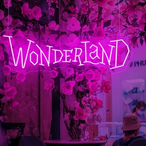 Custom WONDERLAND Neon Sign, LED Wall Decor