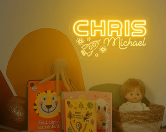 Custom Space Name LED Neon Sign: Kids Room Decor