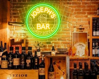 Aangepaste naam neonreclame bierbar: led-thuiscafédecor