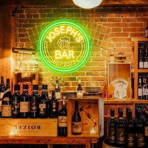 Custom Name Beer Bar Sign, Neon Bar Sign,LED Light Sign for Home Bar, Pub Beer Signage,Man Cave Sign,Unique Gifts for Him
