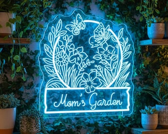 Custom Garden Neon Sign,Backyard Patio Decor,She Shed Neon Sign,Greenhouse Neon Sign,Garden Lover Gift,Home Wall Art,Mom Birthday Gift