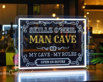 Custom Man Cave LED Neon Bar Sign, Christmas Gift