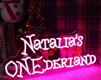 Personalized Onederland Neon Sign: First Birthday Party Decor