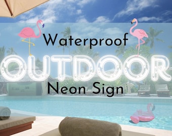 Custom Waterproof LED Neon Sign: Outdoor Poolside Decor