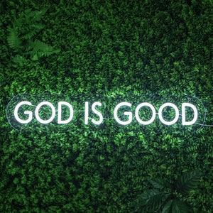 God is good Custom Neon Sign, Gift For Christians, Jesus Lover Gift, Religious Led Sign, Bible Verse LED Decor, Trust in God