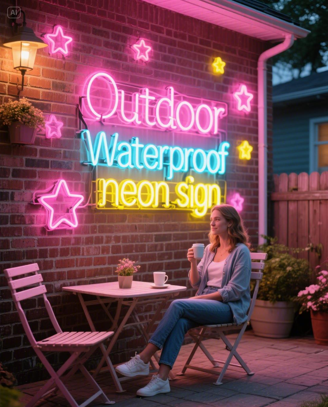 Custom Waterproof LED Neon Sign: Outdoor Poolside Decor,business Logo ...