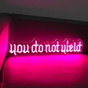 You Do Not Yield Neon Sign, Custom Throne of Glass Gift for Book Lovers, Fantasy LED Art sign, Custom  bookish neon light,Fantasy book merch