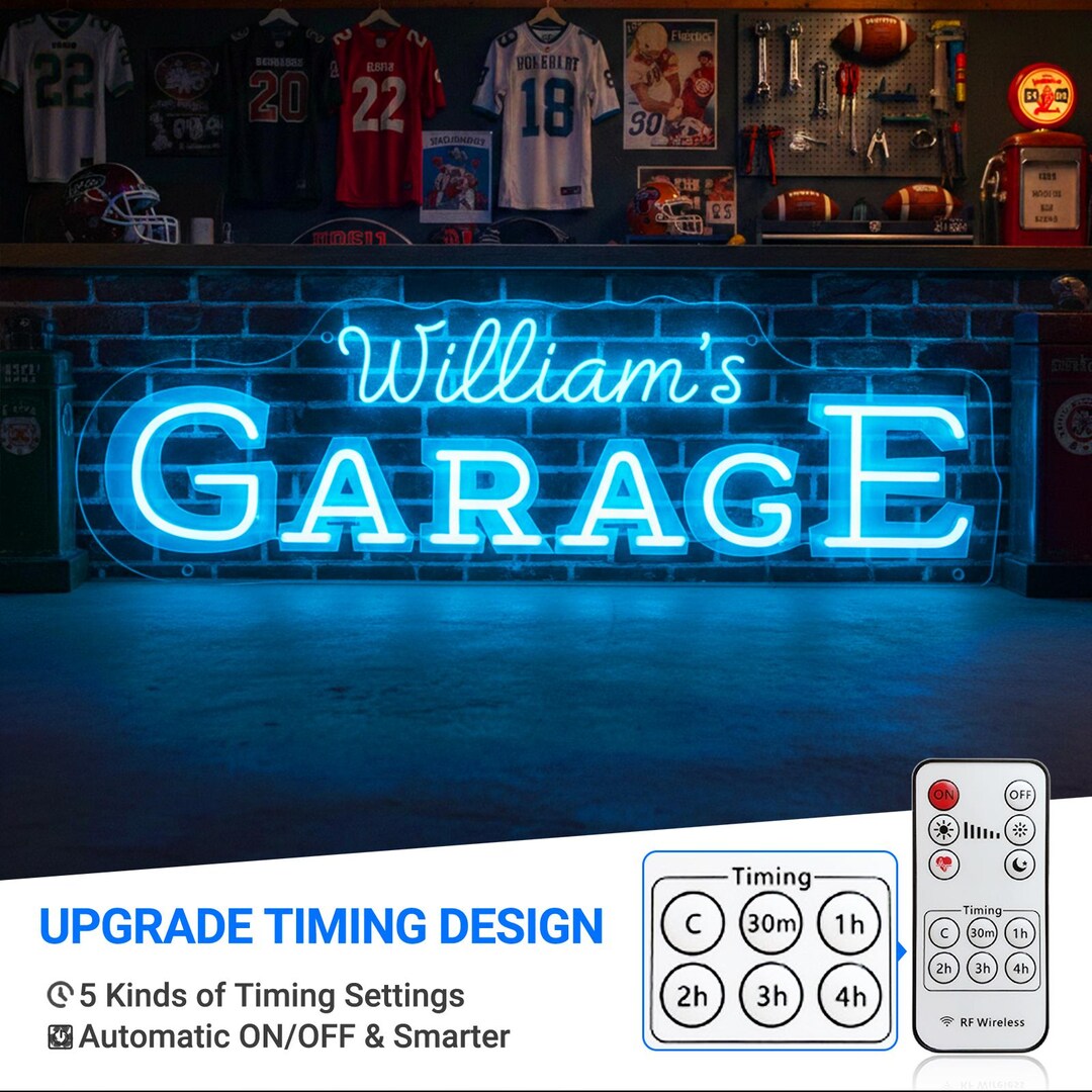 Custom Garage Neon Sign: Personalized Man Cave LED Decor - Etsy Canada