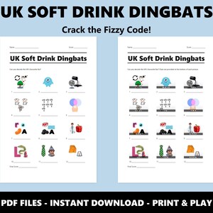 Britse frisdrank Dingbats-quiz: Britse hersenkraker (pdf-download) afbeelding 2