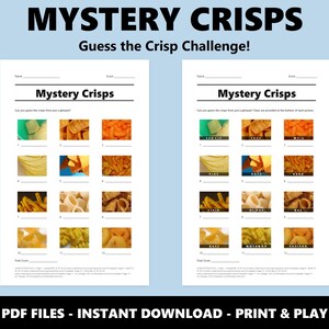 Mystery Crisps Picture Quiz: Fun Snack Guessing Game for Parties and Events (Instant PDF Download) image 2