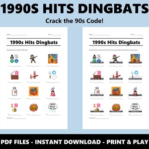 Quiz fotografico sui successi degli anni '90: divertente gioco a quiz musicale per le feste (download immediato del PDF) immagine 2