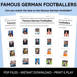 Famous German Footballers | Picture Quiz | Pub Quiz | Picture Round | Sports Quiz | General Knowledge | Trivia Questions | Game Night