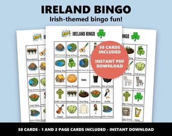 Ireland Bingo: Irish Themed Bingo Game (Instant Download)