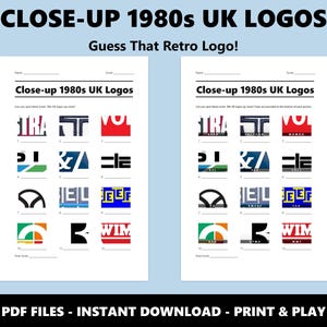 Quiz fotografico sui loghi britannici degli anni '80: gioco a quiz retrò (download in PDF) immagine 2