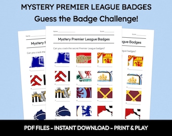 Mystery Premier League Badges Picture Quiz: Football Trivia Game (PDF Download)