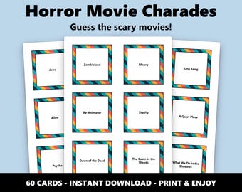 Horror Movie Charades : Fun Movie Party Game (téléchargement instantané)